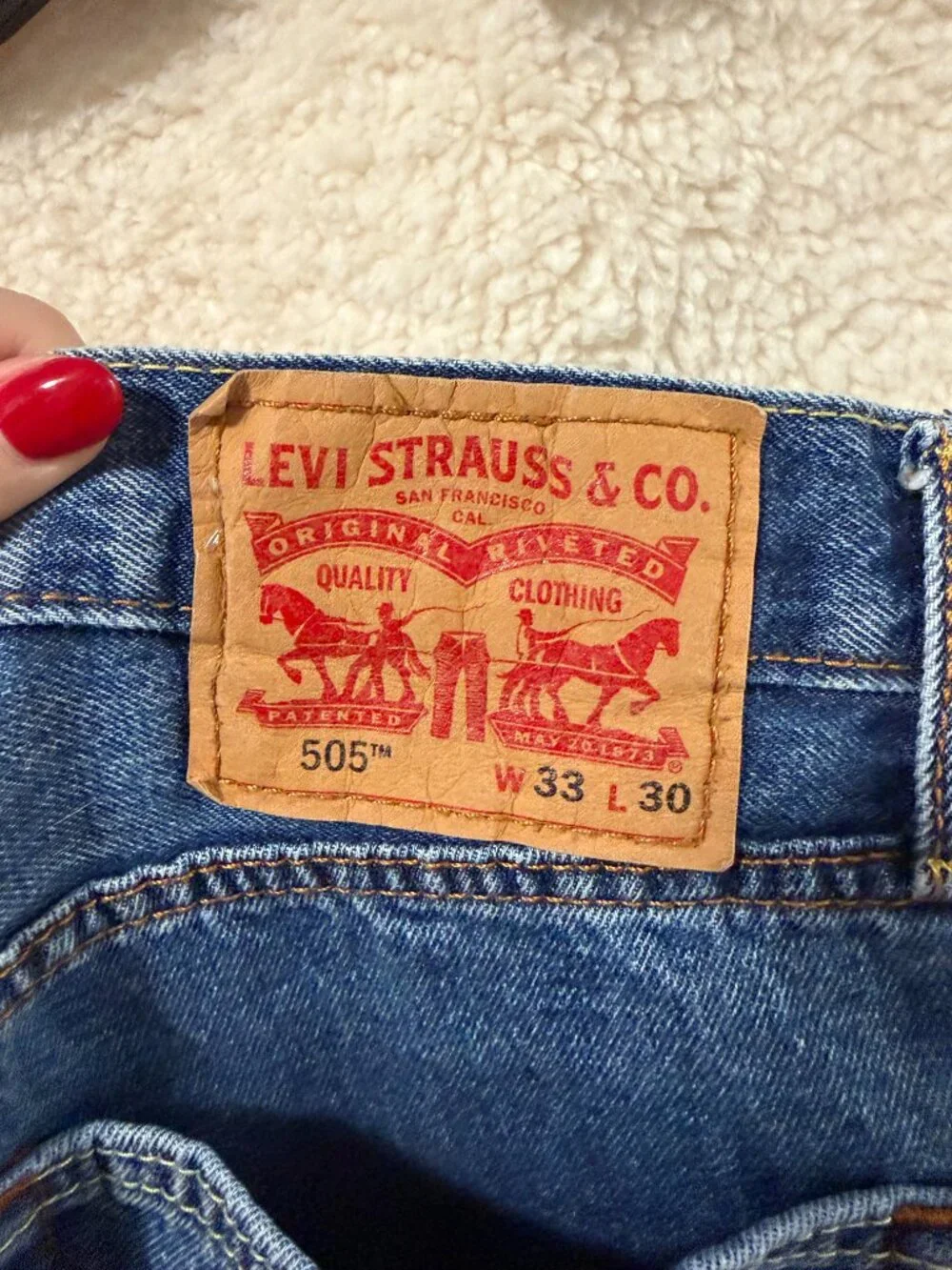 LEVI'S 505 Men's Denim Straight Jeans Size 33x30 Regular Fit EUC